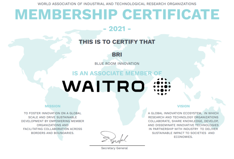 wairo blue room innovation certificate